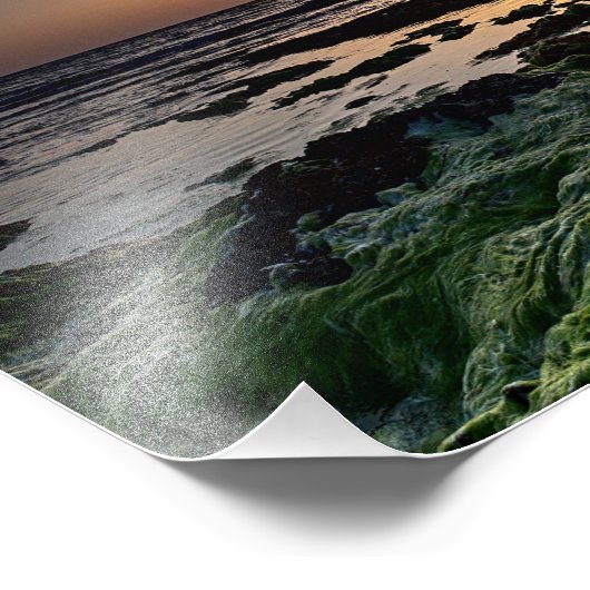 Zonsondergang in Paphos, Cyprus (2512) Foto Afdruk (Hoek)