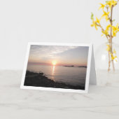 Zonsondergang in Paphos, Cyprus Kaart (Gele Bloem)