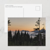 Zonsondergang in Paradise, Mount Rainier National Briefkaart (Voorkant / Achterkant)