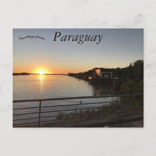 Zonsondergang in Paraguay Briefkaart (Voorkant)