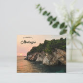 Zonsondergang in Petrovac Montenegro Briefkaart (Staand voorkant)