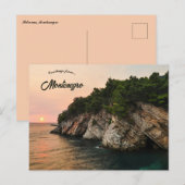 Zonsondergang in Petrovac Montenegro Briefkaart (Voorkant / Achterkant)