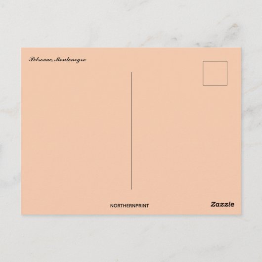 Zonsondergang in Petrovac Montenegro Briefkaart (Achterkant)