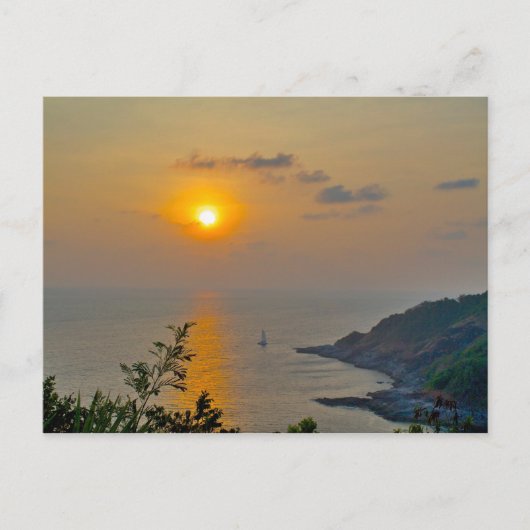 Zonsondergang in Phuket Briefkaart (Voorkant)