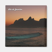 "Zonsondergang in Rio de Janeiro" koelkastmagneet Magneet (Voorkant)
