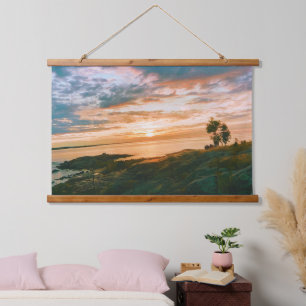 Zonsondergang in Roslagen - Oregrund - Zweden Hangend Wandkleed