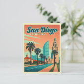  zonsondergang in San Diego California Briefkaart (Staand voorkant)