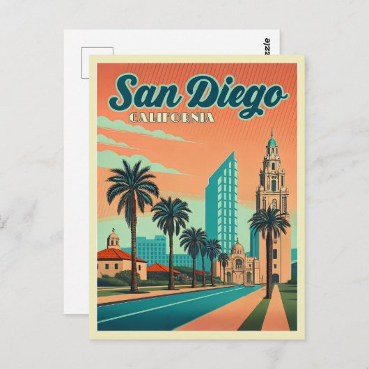  zonsondergang in San Diego California Briefkaart (Voorkant / Achterkant)