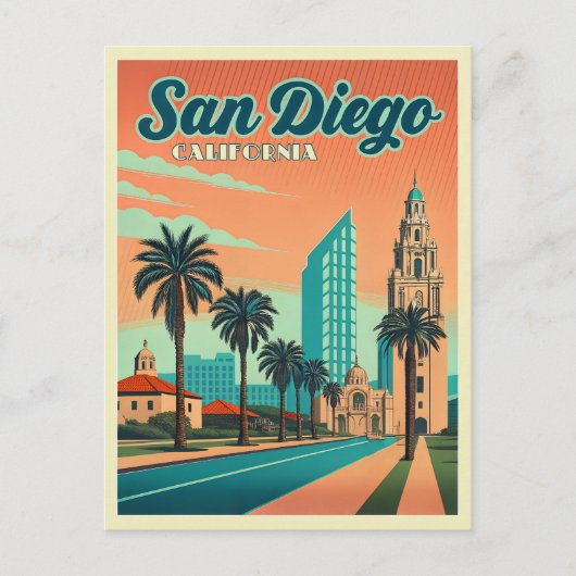  zonsondergang in San Diego California Briefkaart (Voorkant)