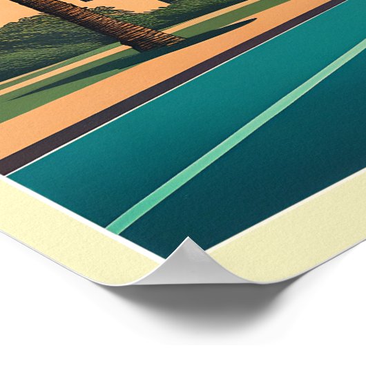  zonsondergang in San Diego California Poster (Hoek)