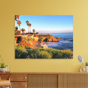 Zonsondergang in San Diego Canvas Afdruk