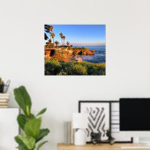 Zonsondergang in San Diego Poster (Thuiskantoor)