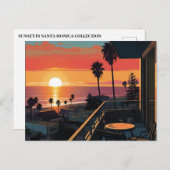 ZONSONDERGANG IN SANTA MONICA #1 BRIEFKAART (Voorkant / Achterkant)