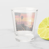 ZONSONDERGANG IN SANTA MONICA #1 SHOT GLAS (Achterkant)