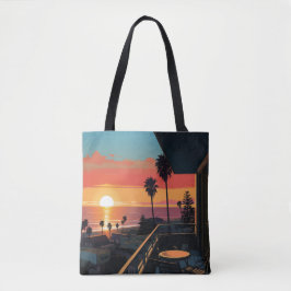 ZONSONDERGANG IN SANTA MONICA #1 TOTE BAG
