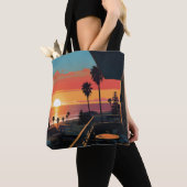 ZONSONDERGANG IN SANTA MONICA #1 TOTE BAG (Dichtbij)