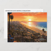 ZONSONDERGANG IN SANTA MONICA #2 BRIEFKAART (Voorkant / Achterkant)
