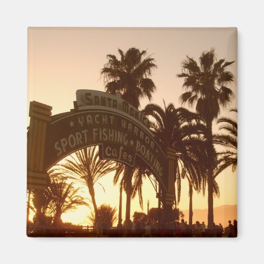 Zonsondergang in Santa Monica Magnet (Voorkant)