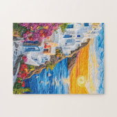 Zonsondergang in Santorini Oia Legpuzzel (Horizontaal)