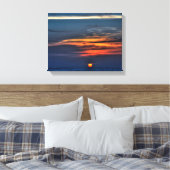 Zonsondergang in St Petersburg Beach, Florida Canvas Afdruk (Insitu (Slaapkamer))