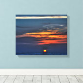 Zonsondergang in St Petersburg Beach, Florida Canvas Afdruk (Insitu (Houten vloer))