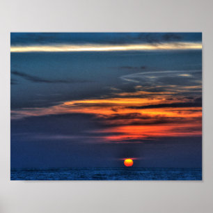 Zonsondergang in St Petersburg Beach, Florida Poster
