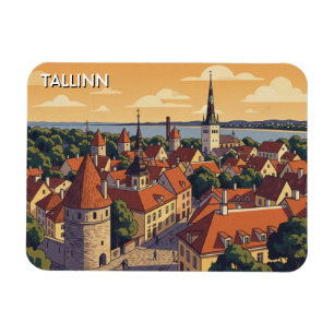 Zonsondergang in Tallinn Estland Reizen Magneet