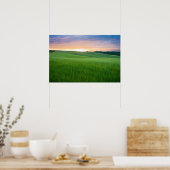 Zonsondergang in Toscane posterprint Poster (Keuken)