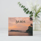 Zonsondergang in Upolu Samoa Briefkaart (Staand voorkant)
