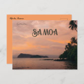 Zonsondergang in Upolu Samoa Briefkaart (Voorkant / Achterkant)