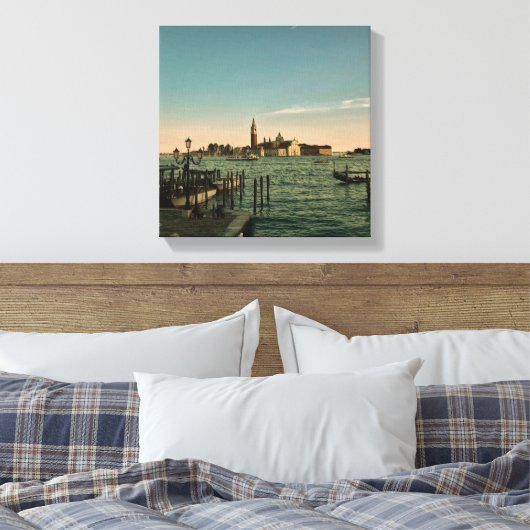 Zonsondergang in Venetië Canvas Afdruk (Insitu (Slaapkamer))