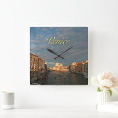 Zonsondergang in Venetië Italië Vierkante Klok (Huis)