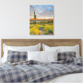 Zonsondergang in woestijnlandschap canvas afdruk (Insitu (Slaapkamer))