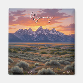 Zonsondergang in Wyoming Reizen Magneet