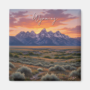 Zonsondergang in Wyoming Reizen Magneet