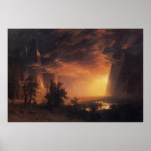 Zonsondergang in Yosemite Valley – Bierstadt Print
