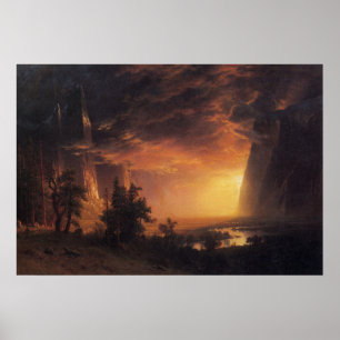 Zonsondergang in Yosemite Valley – Bierstadt Print