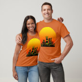 Zonsondergang Inhe Stad grappig T-shirt (Unisex)
