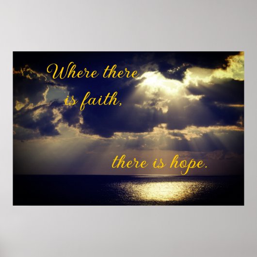 Zonsondergang Inspirerende Wand Poster (Voorkant)