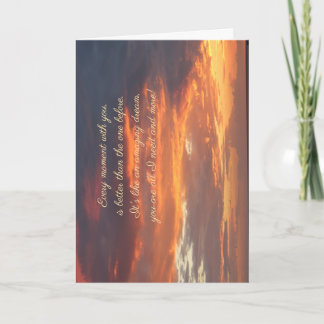 Zonsondergang jubileumkaart kaart