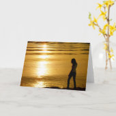 zonsondergang kaart (Gele Bloem)