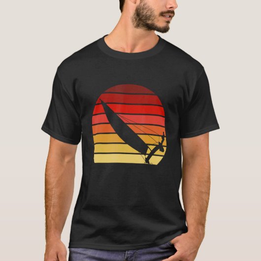 Zonsondergang Katamaran Zeilen T-shirt (Voorkant)