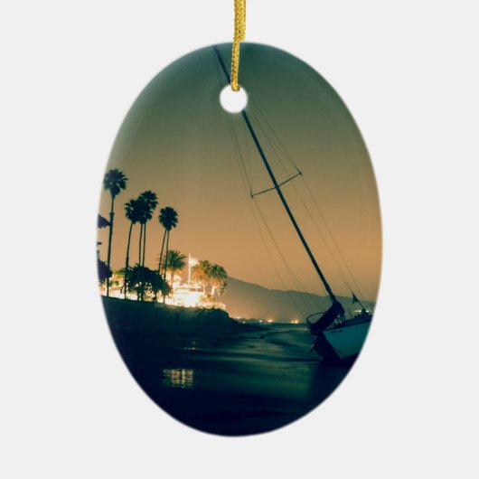 zonsondergang keramisch ornament (Voorkant)