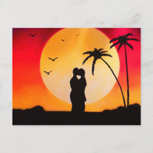 Zonsondergang Kiss Briefkaart