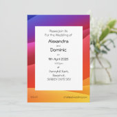 Zonsondergang kleur ombre gradient achtergrond kaart (Staand voorkant)