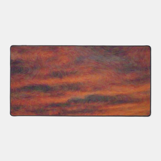 Zonsondergang Kleuren in Wolken Abstracte Art Desk Bureaumat (Voorkant)