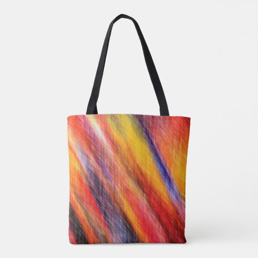 Zonsondergang Kleuren Patroon Canvas tas Abstract  (Achterkant)