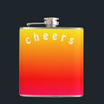 Zonsondergang Kleurenfles met Tekstjuichen Heupfles<br><div class="desc">Mooie Sunset Colors met tekst gejuich - MIGNED Design - Custom Text</div>