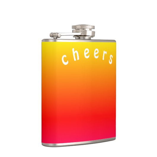 Zonsondergang Kleurenfles met Tekstjuichen Heupfles (Rechts)