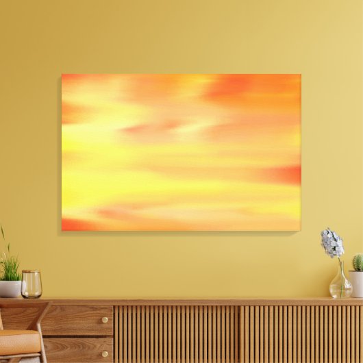 ZONSONDERGANG KLEURRIJKE SCHILDERKUNST CANVAS AFDRUK (Insitu (Woonkamer))